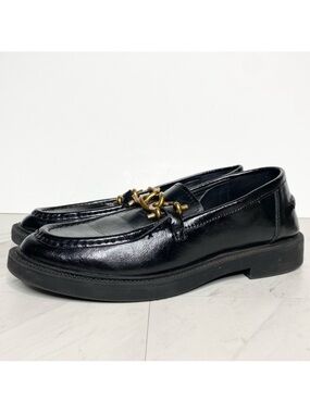 Steve Madden Karmine Black Leather Loafer 10M
